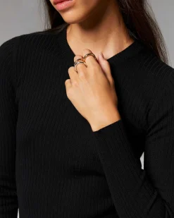 Robe Longue Manche Longue A Cotes Fendue