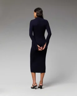 Robe Longue Manche Longue Col Polo