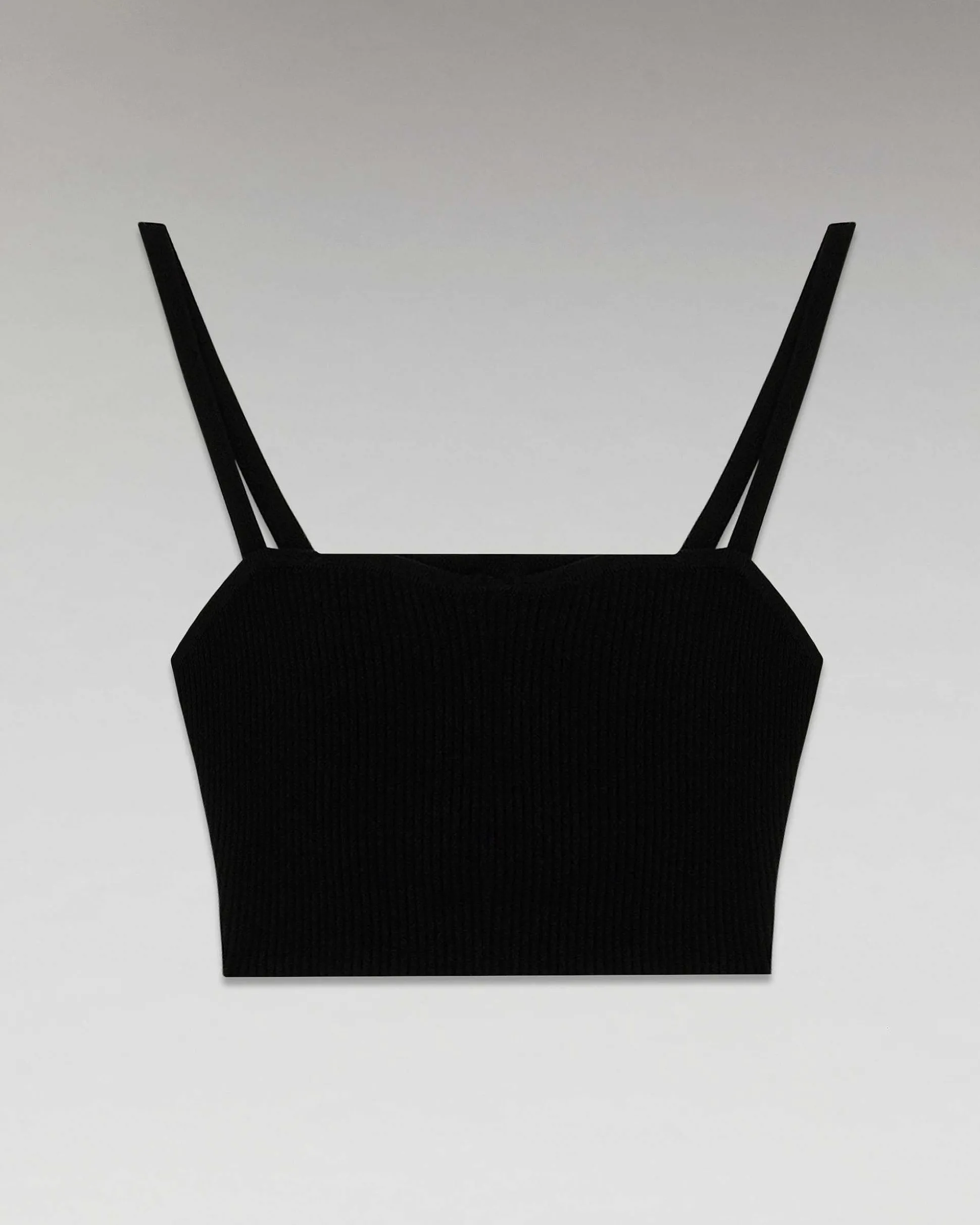 Top Bretelle A Cotes Decollete Coeur