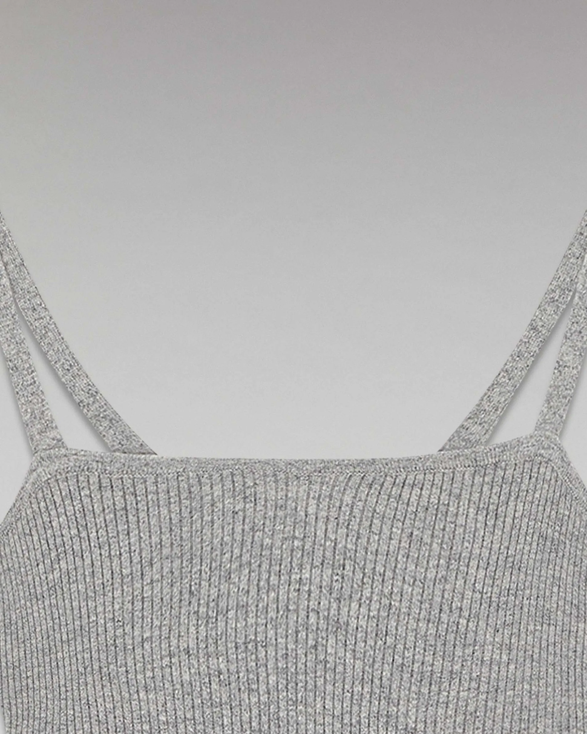 Top Bretelle A Cotes Decollete Coeur