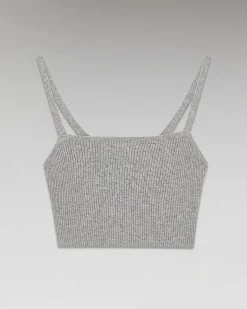 Top Bretelle A Cotes Decollete Coeur