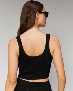 Top Bretelle Metallise Boutons Bijoux