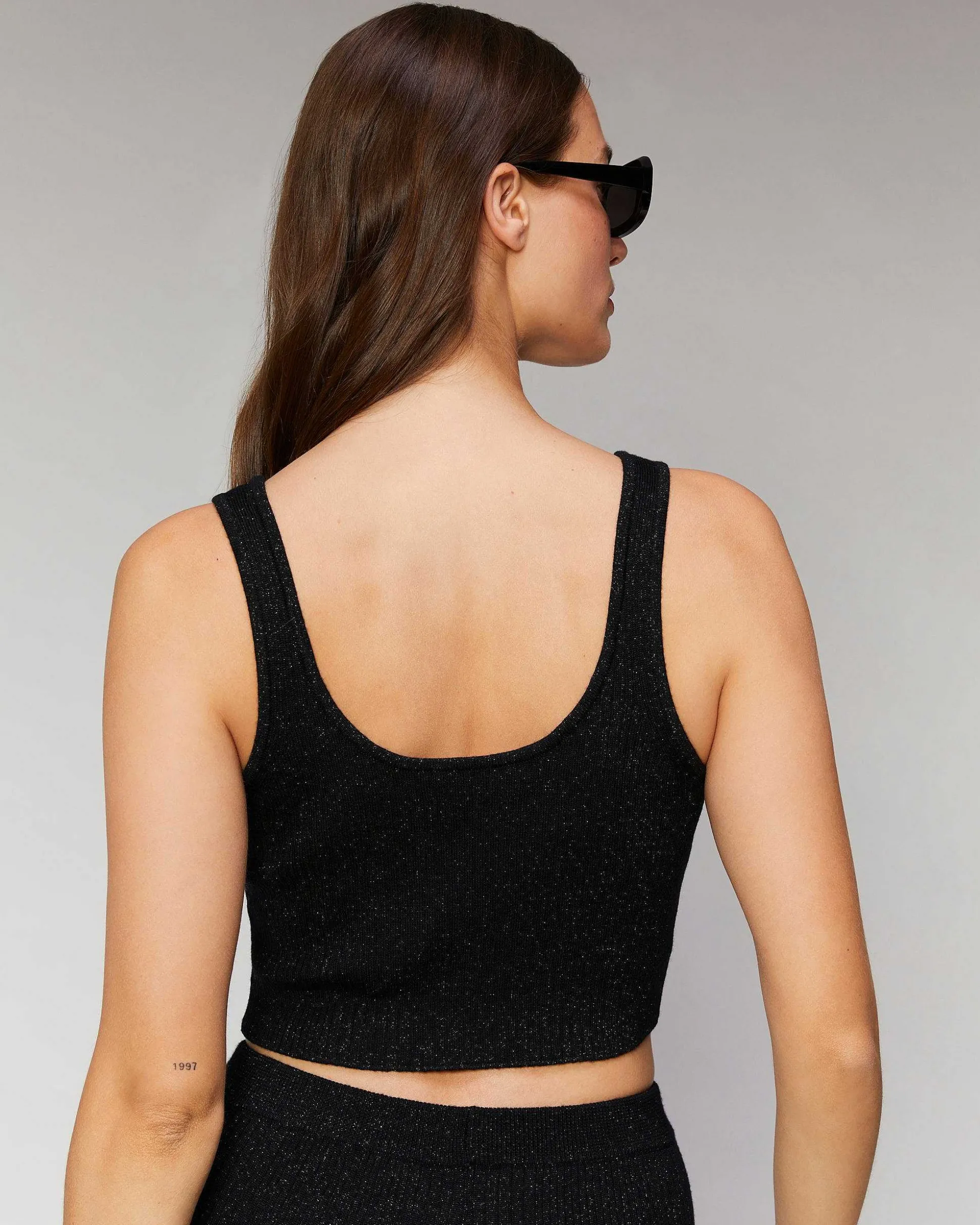 Top Bretelle Metallise Boutons Bijoux