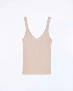 Top Debardeur A Cotes Uni