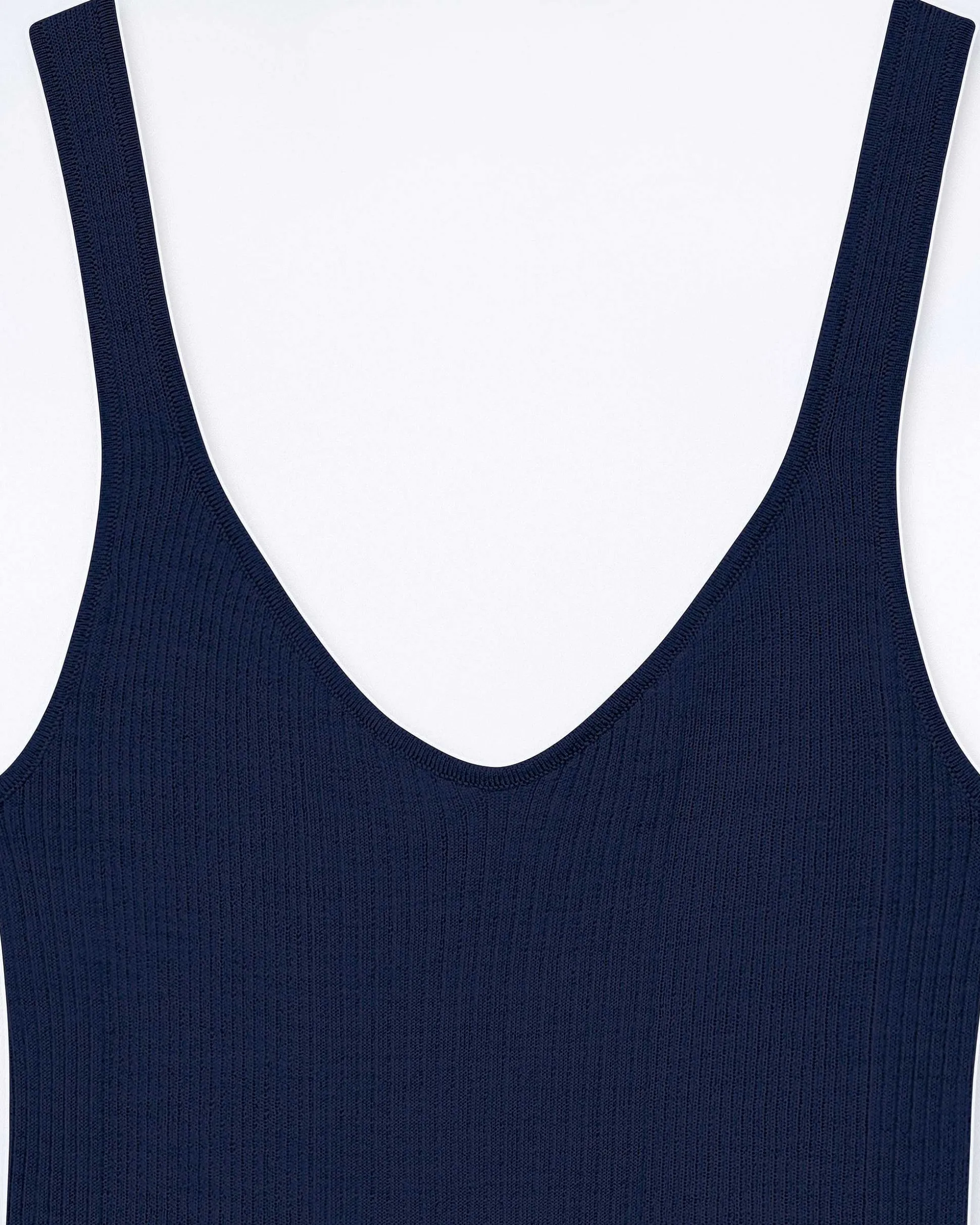 Top Debardeur A Cotes Uni