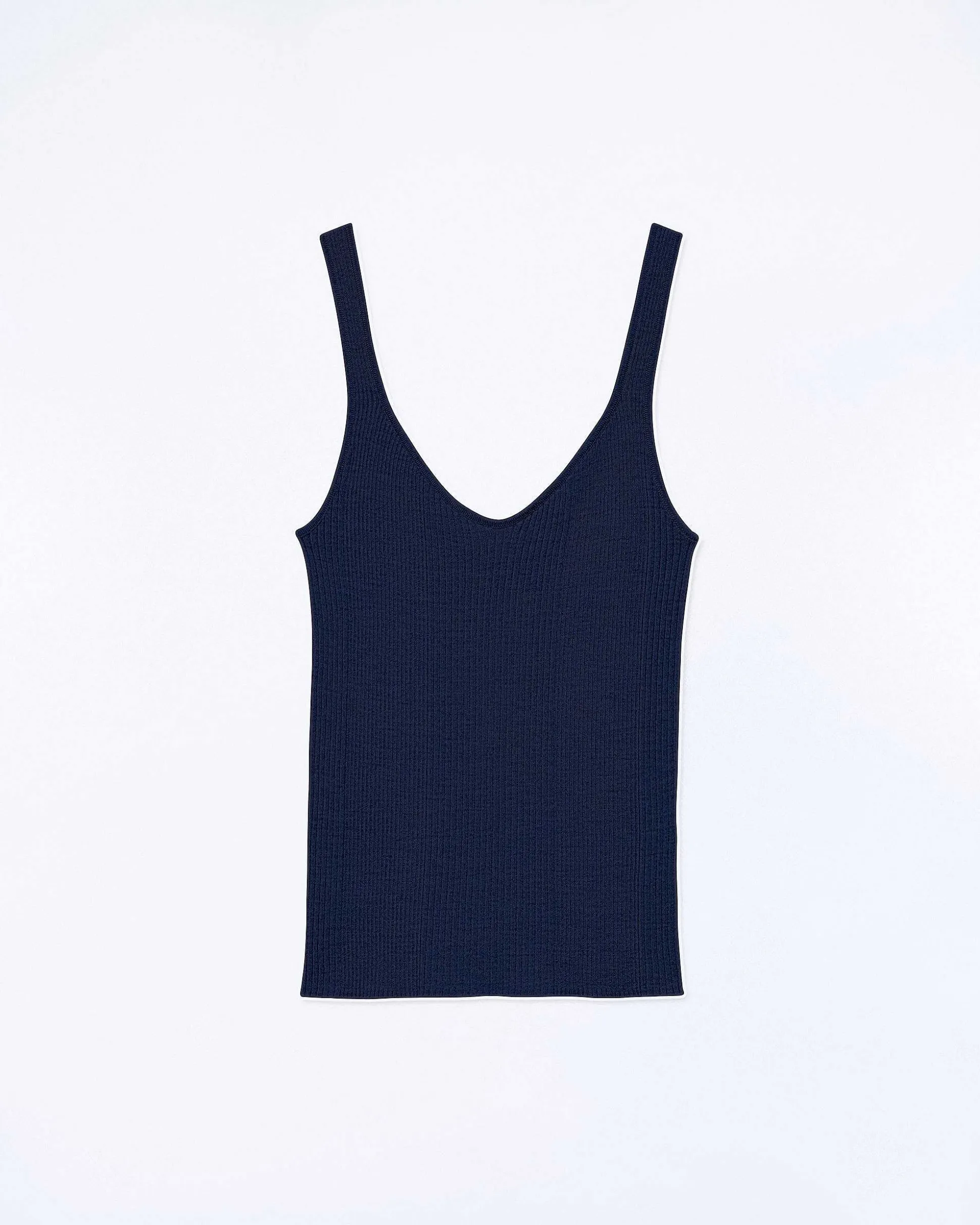 Top Debardeur A Cotes Uni