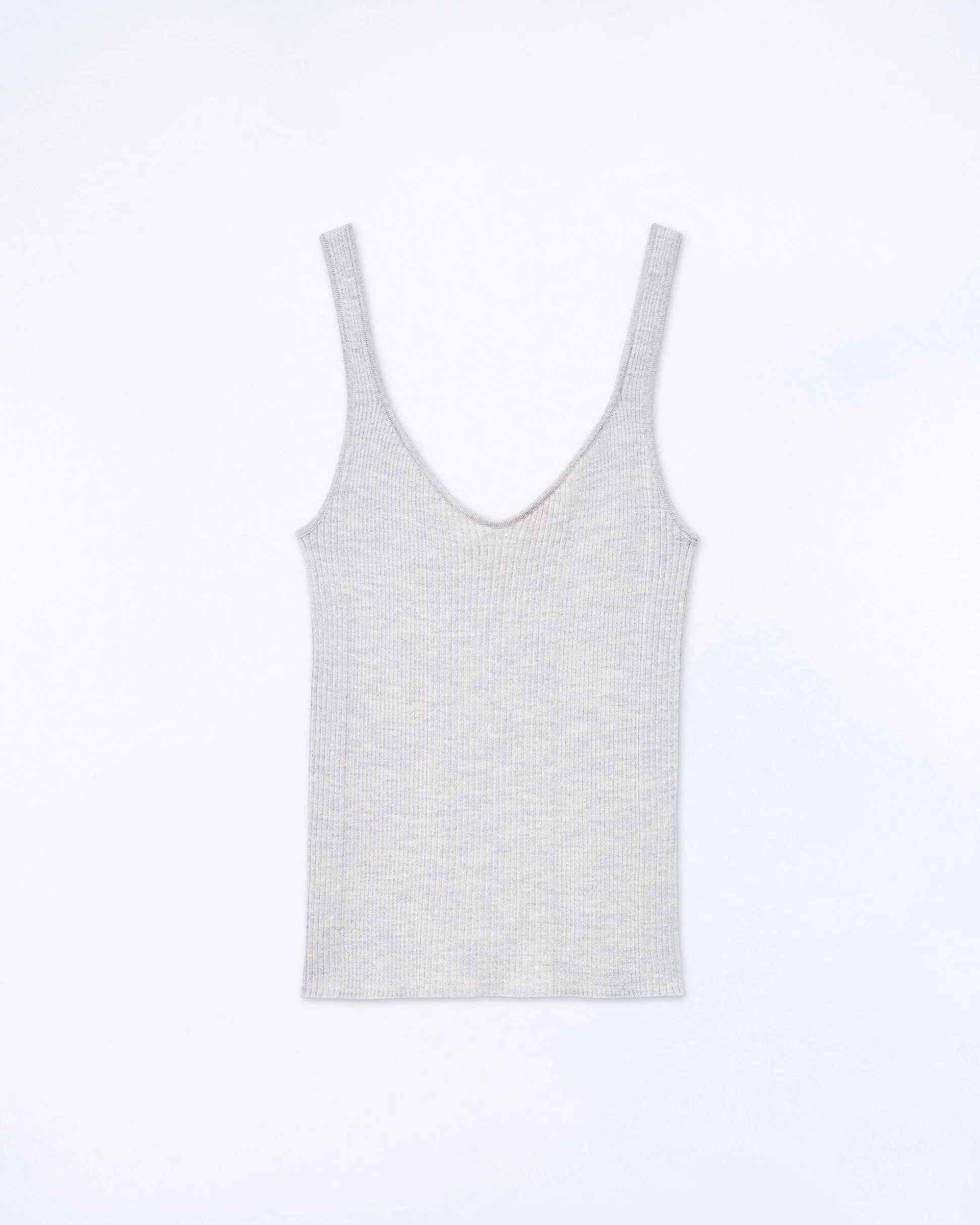 Top Debardeur A Cotes Uni