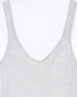 Top Debardeur A Cotes Uni