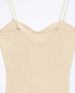 Top Debardeur Bretelle Perle