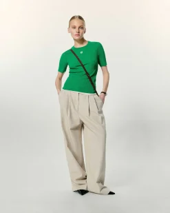 Top Manches Courtes Bicolore