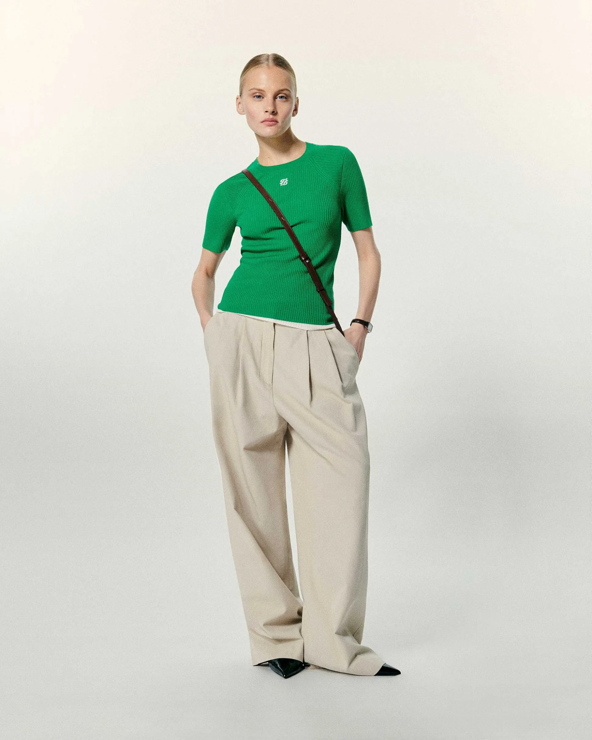 Top Manches Courtes Bicolore