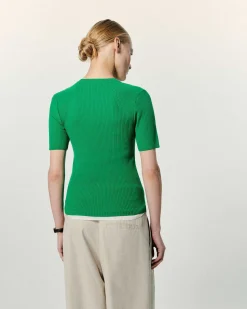 Top Manches Courtes Bicolore