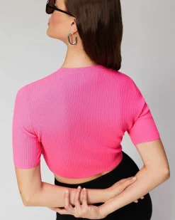 Top Manches Courtes Coeur Strass