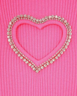 Top Manches Courtes Coeur Strass