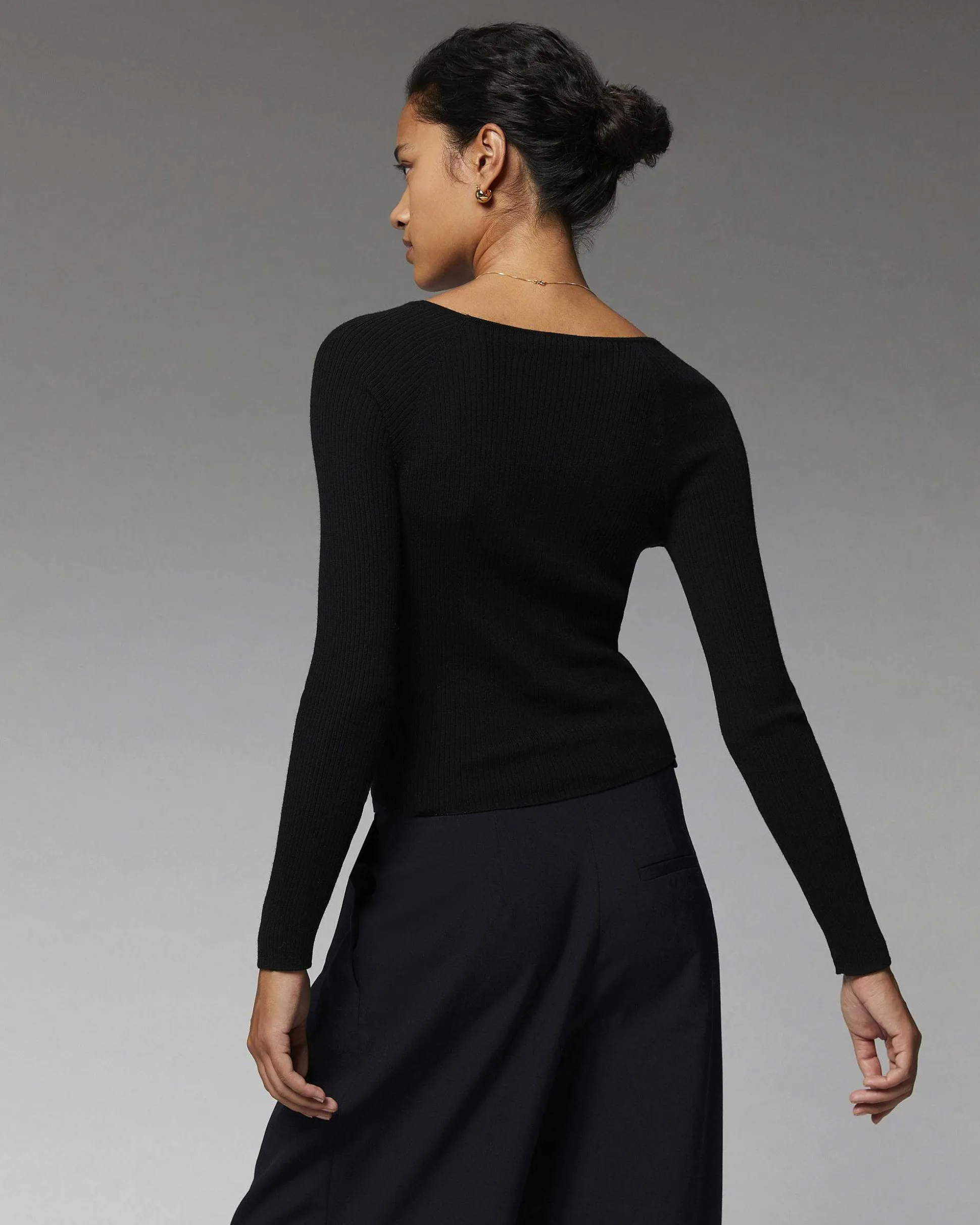 Top Manches Longues Decollete Coeur