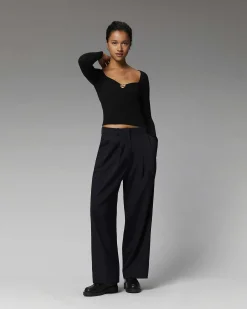 Top Manches Longues Decollete Coeur