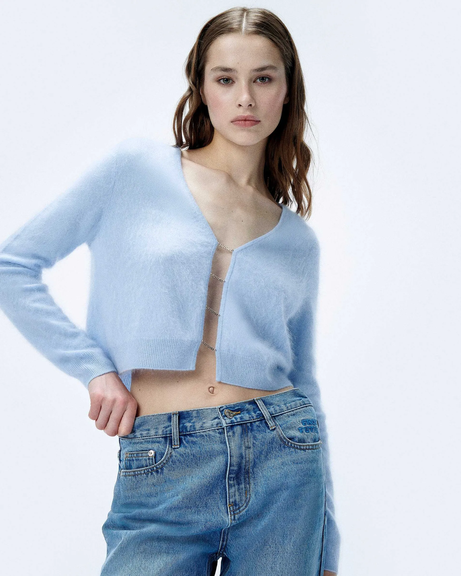 Top Manches Longues En Cachemire Brosse