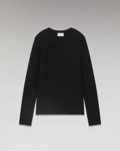 T-Shirt Col Rond Basique Manches Longues