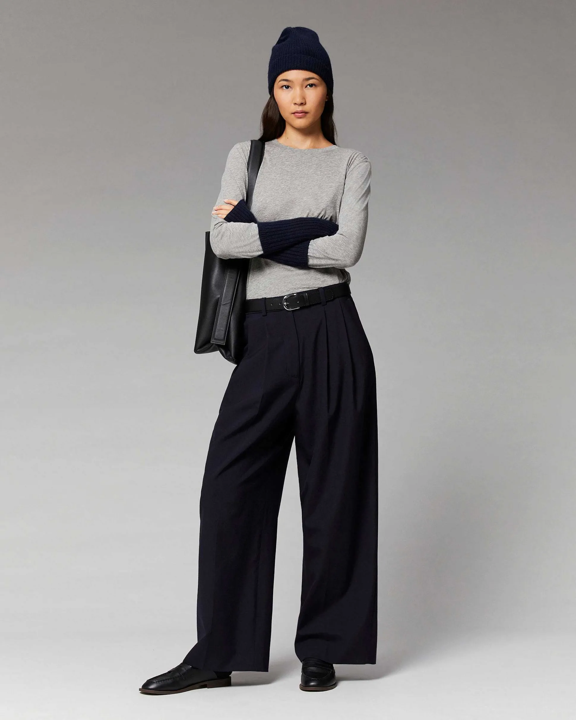 T-Shirt Col Rond Basique Manches Longues