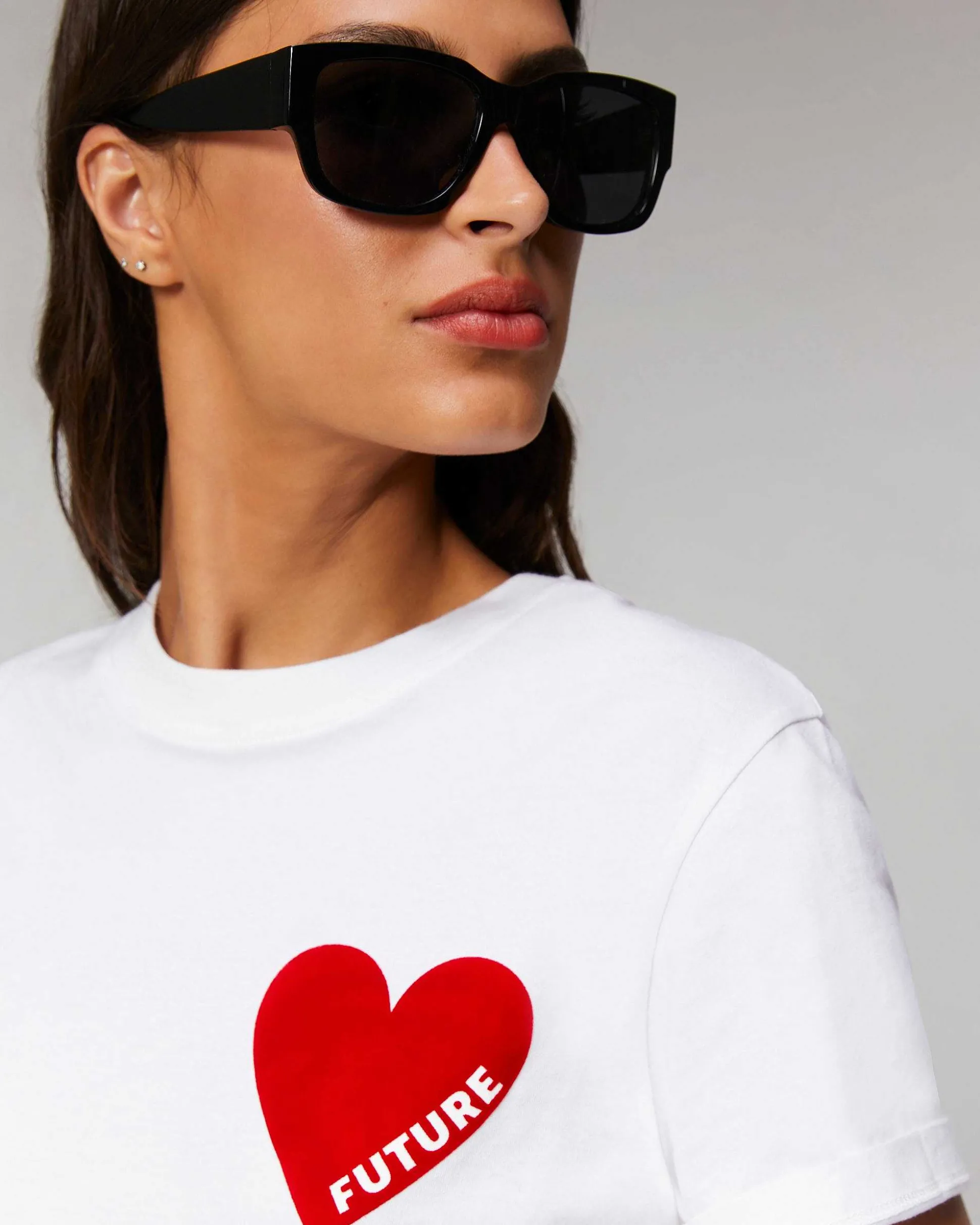 T-Shirt Col Rond Coeur