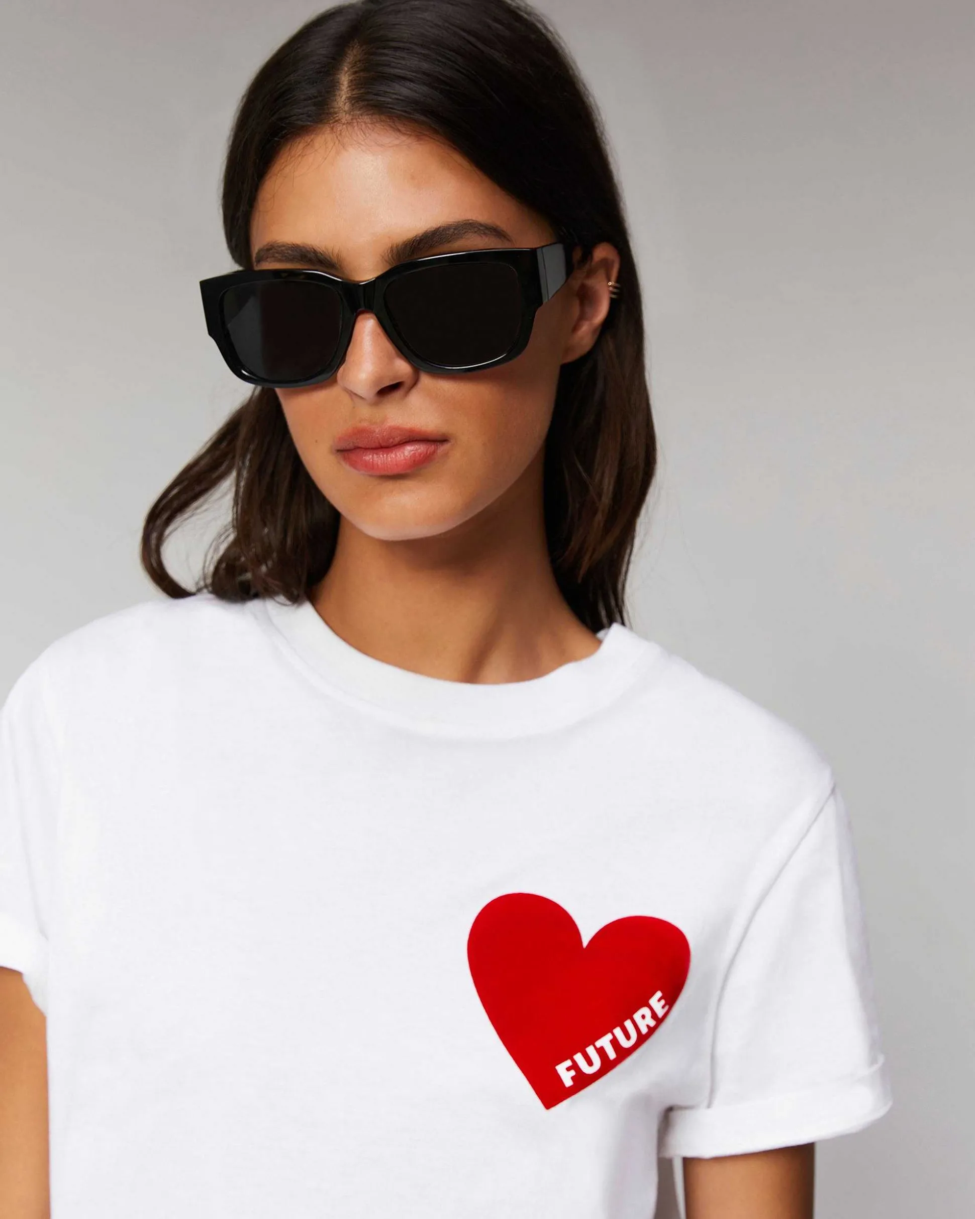T-Shirt Col Rond Coeur
