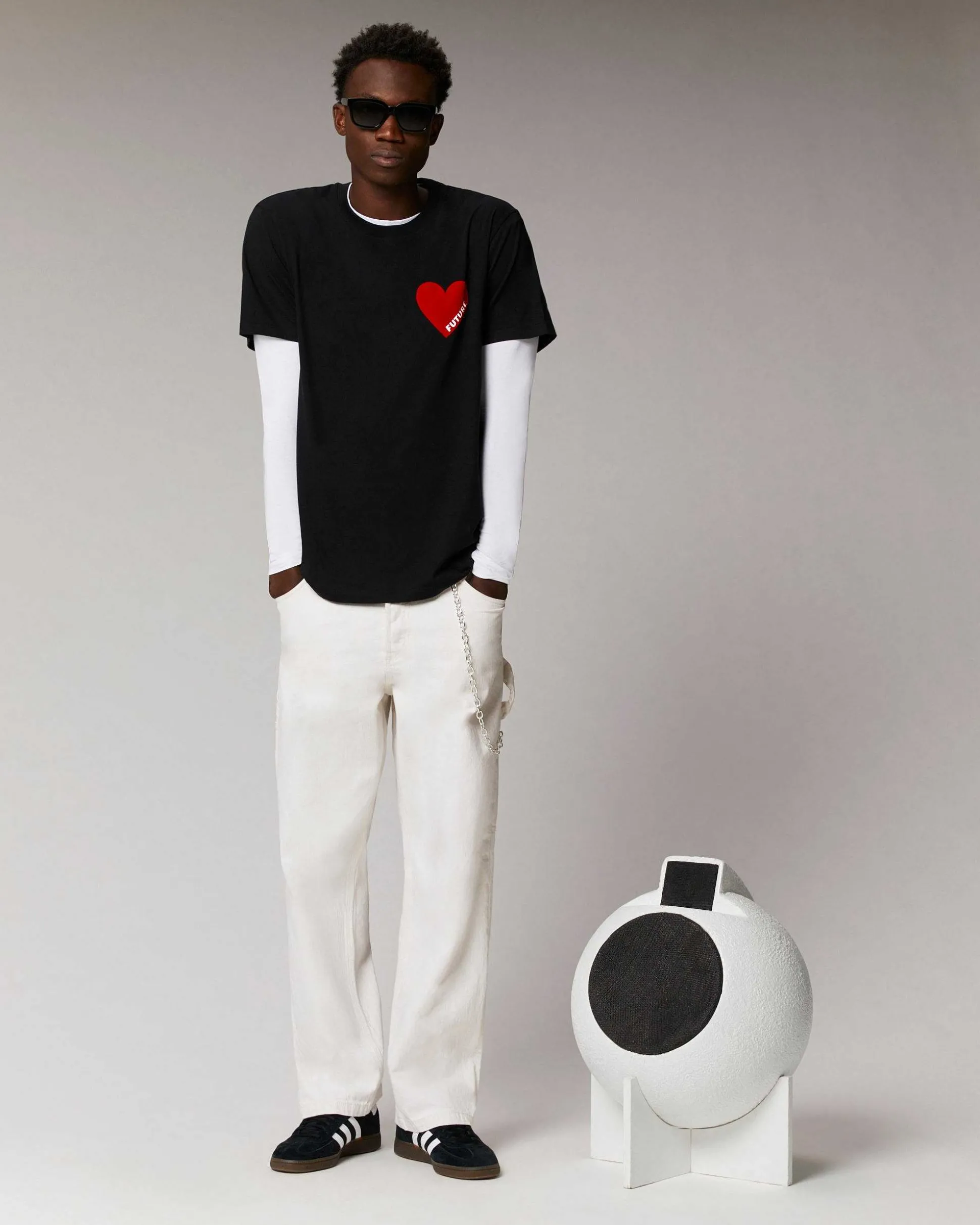 T-Shirt Col Rond Coeur