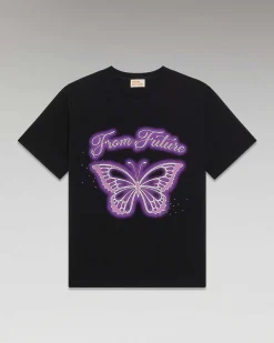 T-Shirt Col Rond Papillon